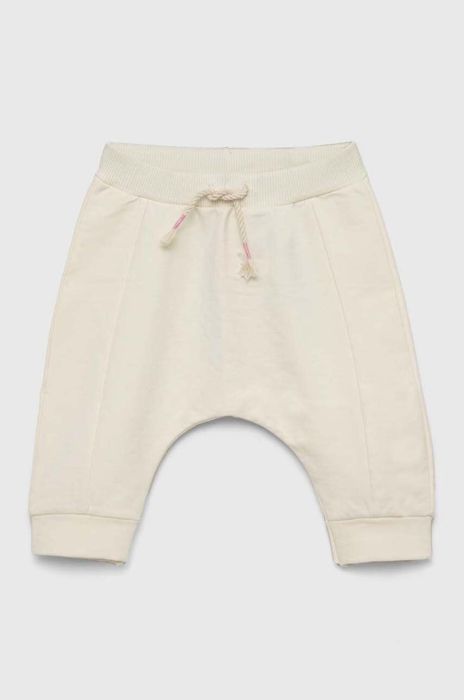 Дитячі спортивні штани United Colors of Benetton колір бежевий однотонні (3144913)