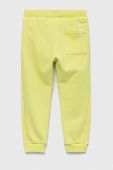 Дитячі спортивні штани United Colors of Benetton колір зелений однотонні (3221961)