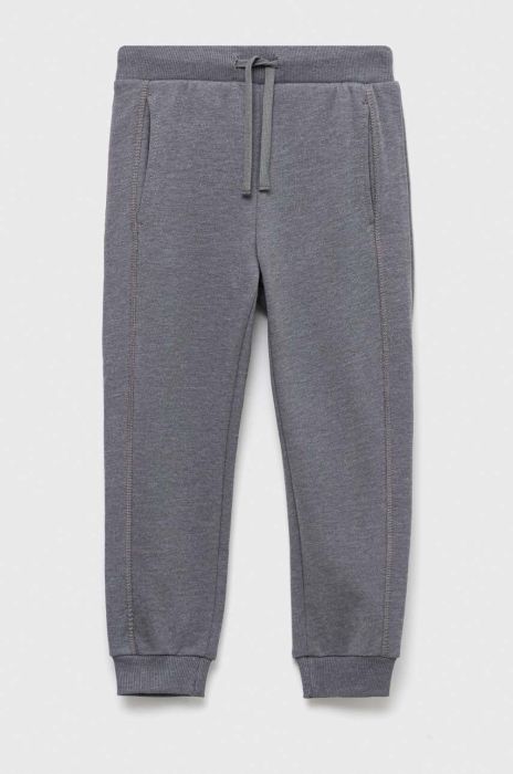 Дитячі спортивні штани United Colors of Benetton колір сірий однотонні (3220405)