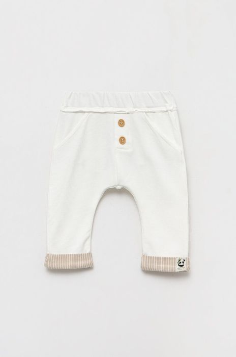 Дитячі спортивні штани United Colors of Benetton колір бежевий однотонні (3185555)