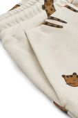 Дитячі бавовняні штани Liewood колір бежевий візерунок