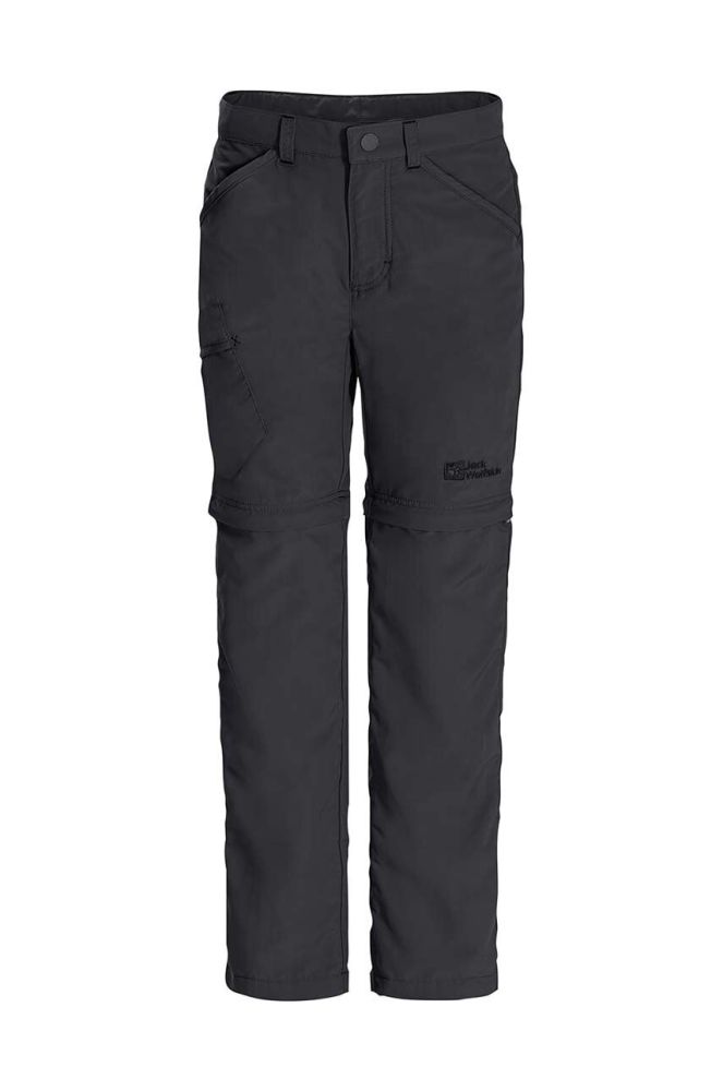 Дитячі штани Jack Wolfskin SAFARI ZIP OFF PANTS K колір чорний