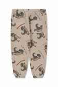 Дитячі бавовняні штани Konges Sl?jd колір бежевий візерунок (3000912)