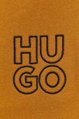 Бавовняні спортивні штани HUGO чоловічі колір коричневий однотонні