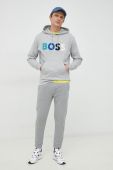 Бавовняні спортивні штани BOSS BOSS GREEN чоловічі колір сірий