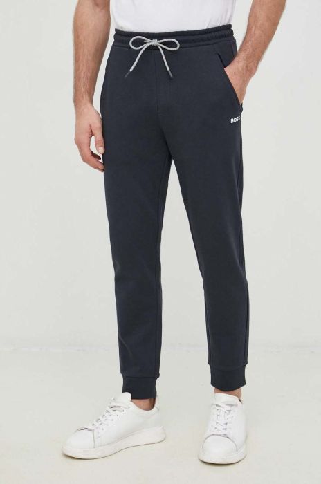 Бавовняні спортивні штани BOSS BOSS GREEN чоловічі колір синій