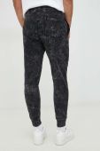 Бавовняні спортивні штани BOSS BOSS ORANGE чоловічі колір чорний візерунок
