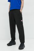 Бавовняні спортивні штани Tommy Jeans чоловічі колір чорний однотонні (2891110)