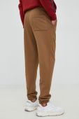 Бавовняні спортивні штани PS Paul Smith чоловічі колір коричневий з аплікацією