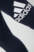 Бавовняні спортивні штани adidas колір синій з принтом (3009187)