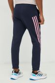 Спортивні штани adidas чоловічі колір синій з принтом