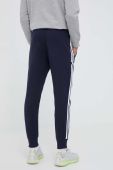 Бавовняні спортивні штани adidas колір синій з аплікацією (3245295)