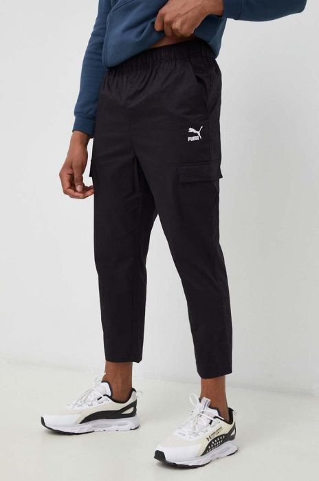 Штани Puma чоловічі колір чорний з принтом (3036417)