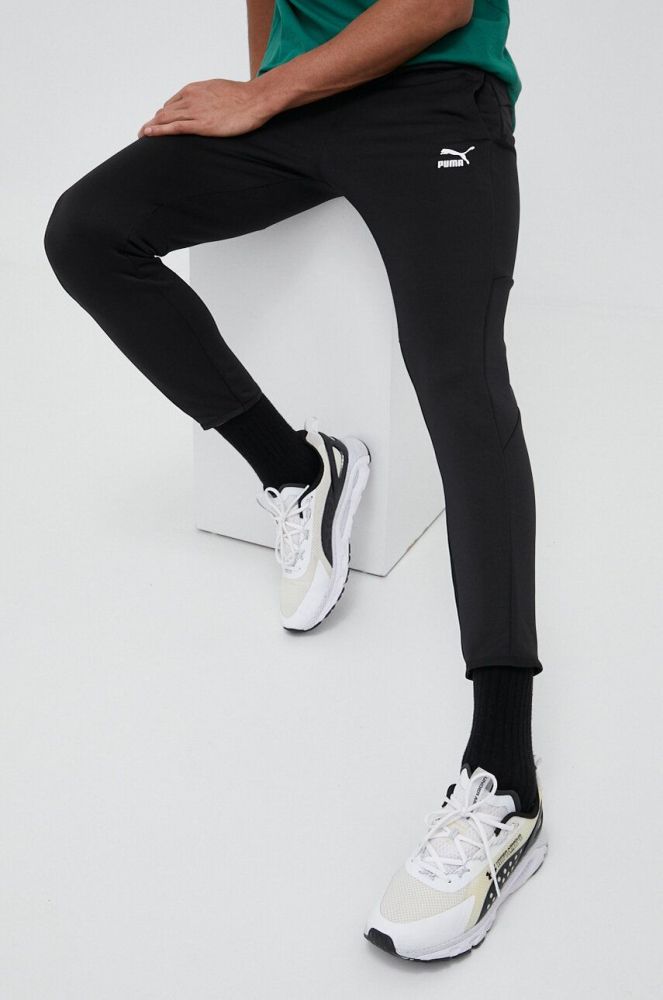 Спортивні штани Puma колір чорний однотонні (3185573)