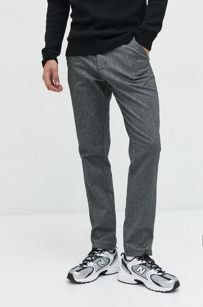 Штани Jack & Jones JPSTOLLIE JJMILO DEK чоловічі колір сірий прямі 12220445