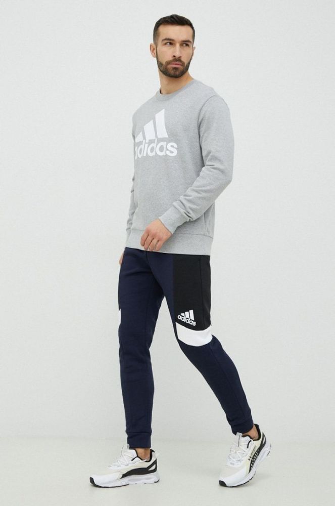 Спортивні штани adidas чоловічі колір синій візерунок фото 2
