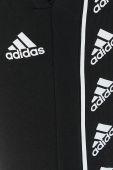 Бавовняні спортивні штани adidas чоловічі колір чорний з принтом (2933817)