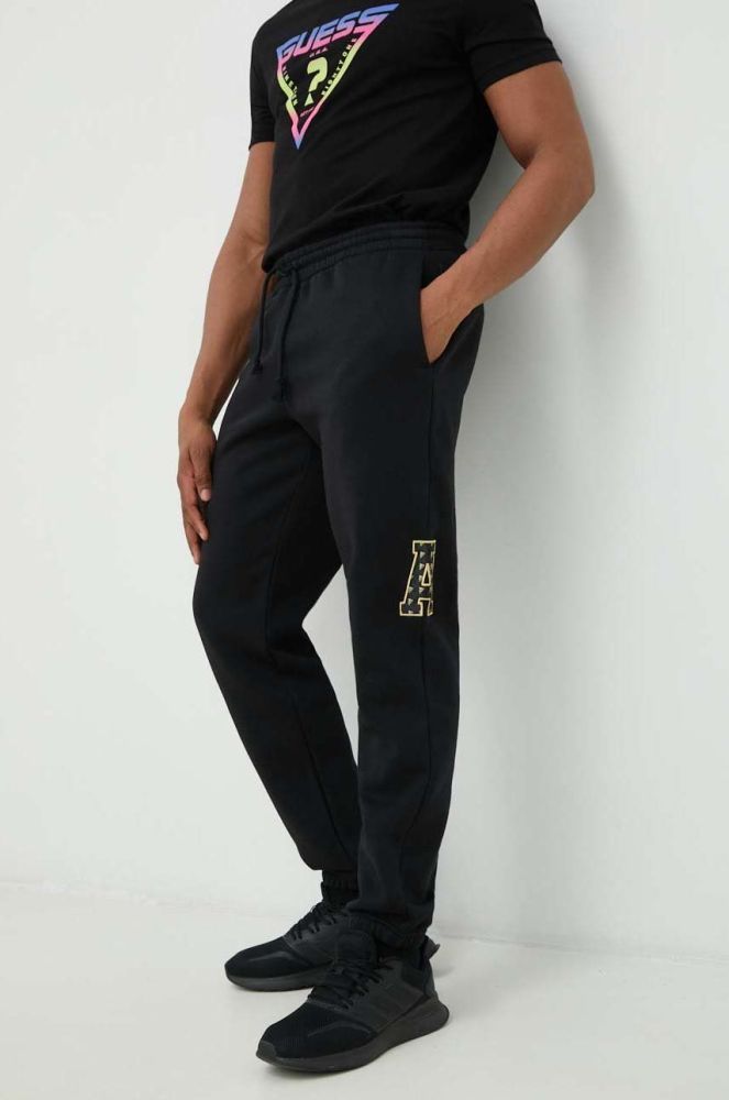 Спортивні штани adidas чоловічі колір чорний з аплікацією (2961847)