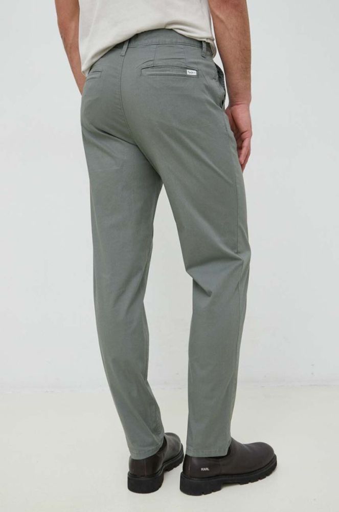 Штани Pepe Jeans Harrow Poplin чоловічі колір зелений фасон chinos фото 3