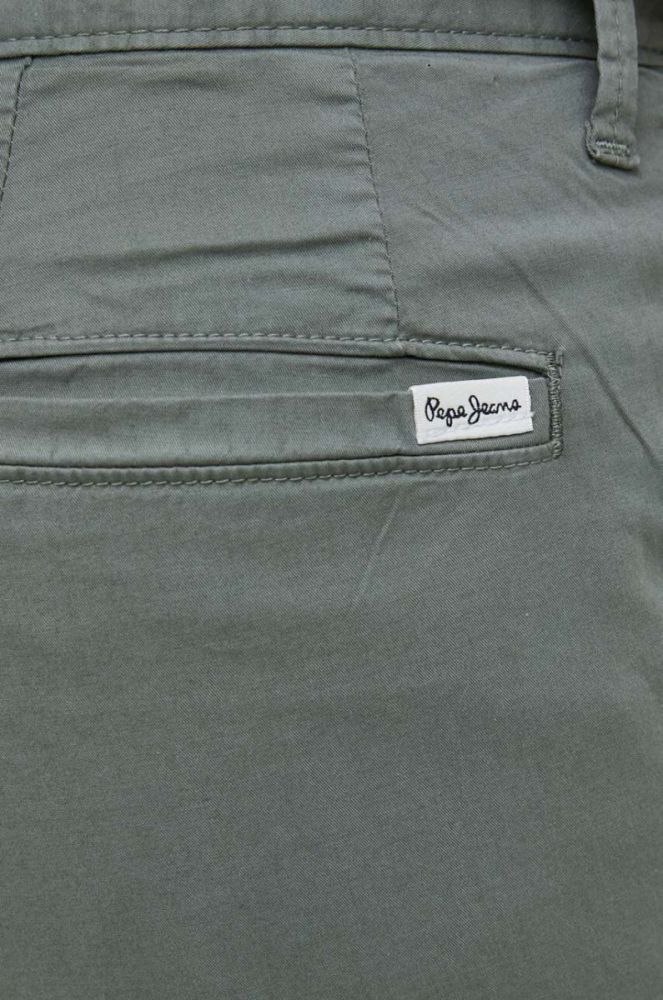 Штани Pepe Jeans Harrow Poplin чоловічі колір зелений фасон chinos фото 4