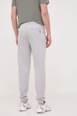 Бавовняні спортивні штани Lacoste колір сірий меланж