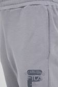 Бавовняні спортивні штани Fila колір сірий однотонні