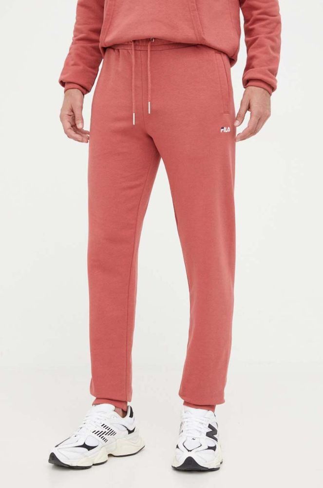 Спортивні штани Fila колір рожевий однотонні (3471740)
