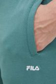 Спортивні штани Fila колір зелений однотонні