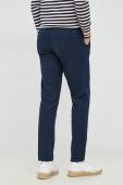 Штани з домішкою льону Tommy Hilfiger колір синій фасон chinos Штани з домішкою льону Tommy Hilfiger колір синій фасон chinos