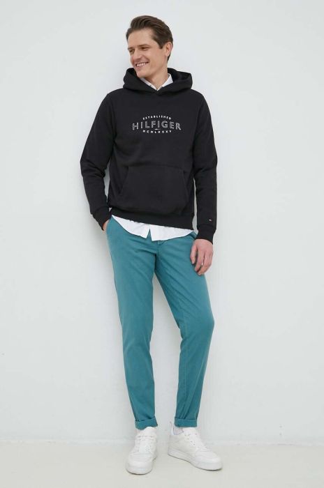 Штани з домішкою льону Tommy Hilfiger колір зелений фасон chinos (3031584) Штани з домішкою льону Tommy Hilfiger колір зелений фасон chinos (3031584)