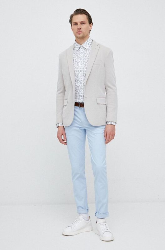 Штани Tommy Hilfiger чоловічі облягаюче колір блакитний (3095354) фото 2