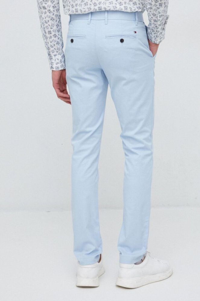 Штани Tommy Hilfiger чоловічі облягаюче колір блакитний (3095354) фото 3