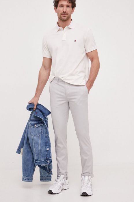Штани Tommy Hilfiger чоловічі колір сірий облягаюче (3095341) Штани Tommy Hilfiger чоловічі колір сірий облягаюче (3095341)