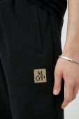 Бавовняні спортивні штани Marc O'Polo чоловічі колір чорний з аплікацією