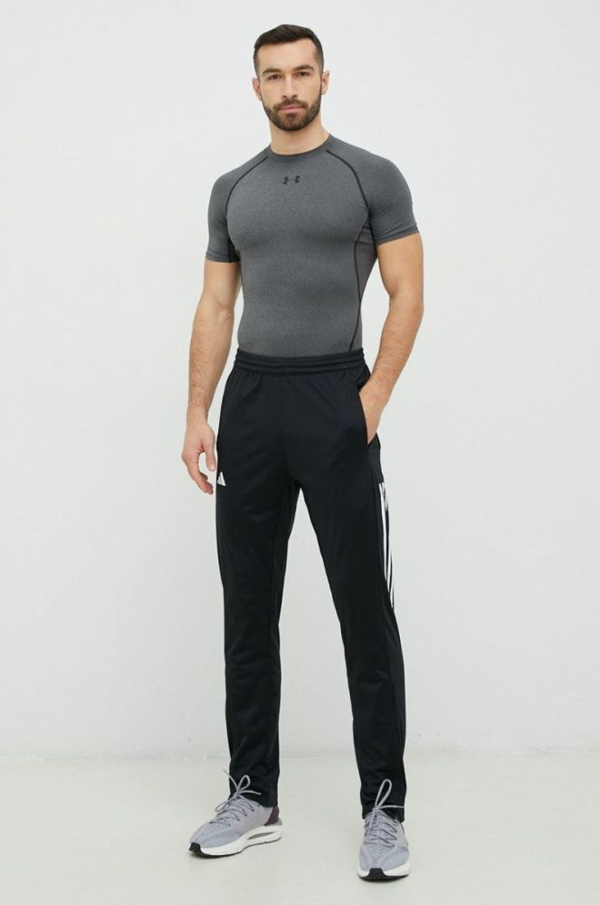 Штани для тренувань adidas Performance чоловічі колір чорний з принтом фото 2