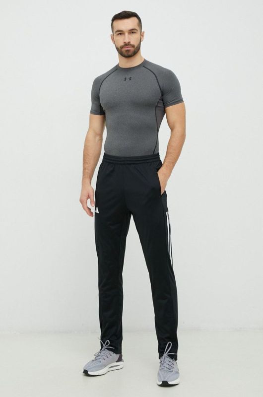 Штани для тренувань adidas Performance чоловічі колір чорний з принтом фото 2