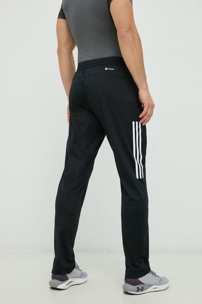 Штани для тренувань adidas Performance чоловічі колір чорний з принтом фото 3