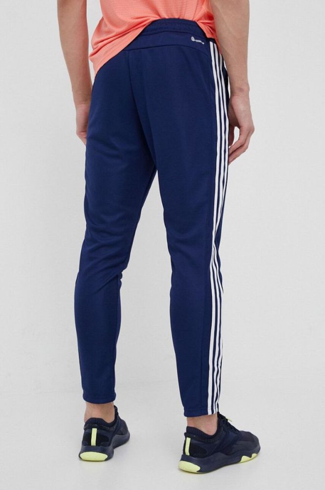 Штани для тренувань adidas Performance Train Essentials 3-Stripes колір синій з аплікацією фото 3