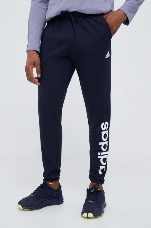 Штани для тренувань adidas Essentials колір синій з принтом