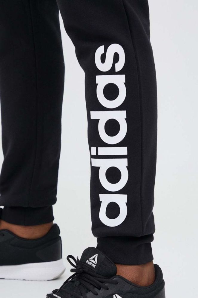 Бавовняні спортивні штани adidas колір чорний з принтом (3144922) фото 4