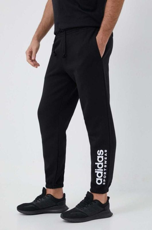 Спортивні штани adidas колір чорний з принтом (3233855)