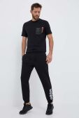 Спортивні штани adidas колір чорний з принтом (3233855)