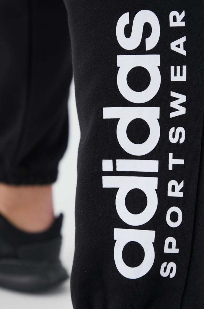 Спортивні штани adidas колір чорний з принтом (3233855) фото 4