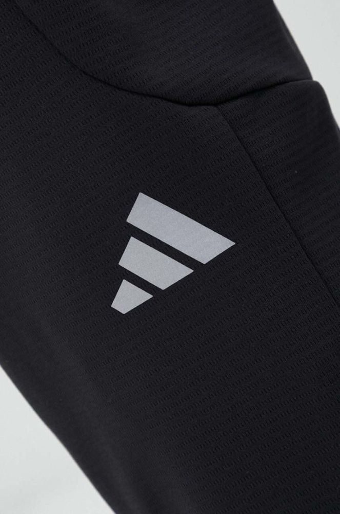 Штани для бігу adidas Performance Run Icons колір чорний з принтом фото 5
