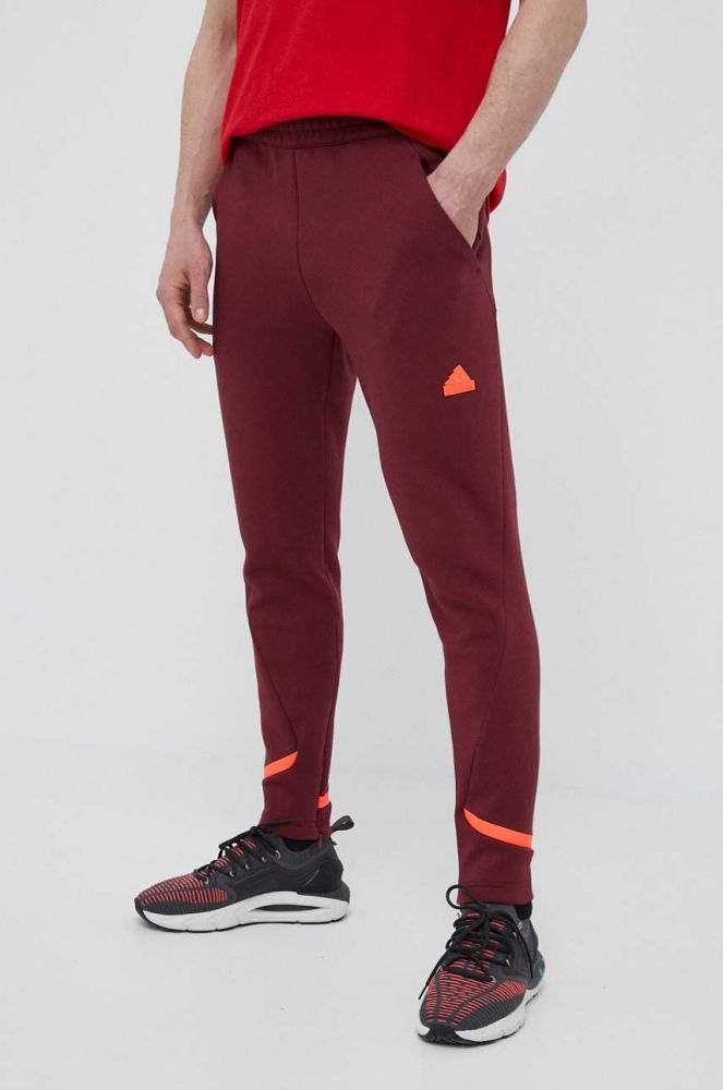 Спортивні штани adidas колір бордовий з аплікацією (3151336)