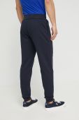 Бавовняні штани лаунж BOSS колір синій однотонні