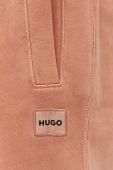 Бавовняні спортивні штани HUGO колір помаранчевий однотонні