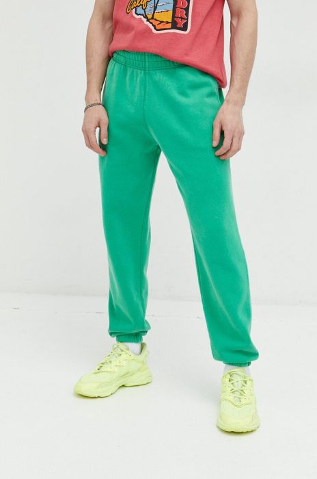 Спортивні штани Superdry колір зелений однотонні (3000941)