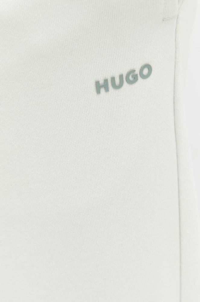 Бавовняні спортивні штани HUGO колір чорний однотонні (3306941) фото 4