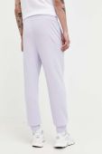 Бавовняні спортивні штани HUGO колір фіолетовий однотонні